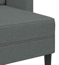 2-Sitzer-Sofa mit Chaiselongue L-Form Dunkelgrau 125 cm Stoff