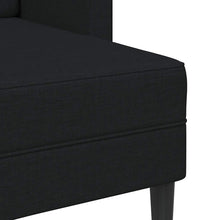 2-Sitzer-Sofa mit Chaiselongue L-Form Schwarz 125 cm Stoff