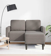 2-Sitzer-Sofa mit Chaiselongue L-Form Taupe 125 cm Stoff