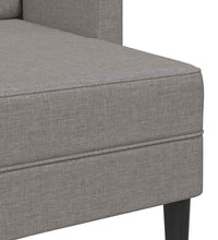 2-Sitzer-Sofa mit Chaiselongue L-Form Taupe 125 cm Stoff