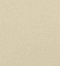 2-Sitzer-Sofa mit Chaiselongue L-Form Creme 125 cm Stoff