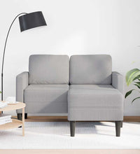 2-Sitzer-Sofa mit Chaiselongue L-Form Wolkengrau 125 cm Stoff