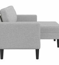 2-Sitzer-Sofa mit Chaiselongue L-Form Wolkengrau 125 cm Stoff