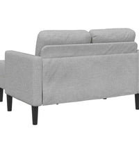 2-Sitzer-Sofa mit Chaiselongue L-Form Wolkengrau 125 cm Stoff