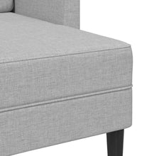 2-Sitzer-Sofa mit Chaiselongue L-Form Wolkengrau 125 cm Stoff