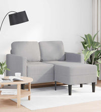 2-Sitzer-Sofa mit Chaiselongue L-Form Wolkengrau 125 cm Stoff