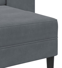 2-Sitzer-Sofa mit Chaiselongue L-Form Dunkelgrau 125 cm Samt