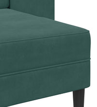2-Sitzer-Sofa mit Chaiselongue L-Form Dunkelgrün 125 cm Samt