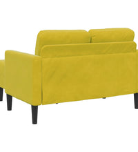 2-Sitzer-Sofa mit Chaiselongue L-Form Gelb 125 cm Samt
