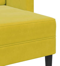 2-Sitzer-Sofa mit Chaiselongue L-Form Gelb 125 cm Samt