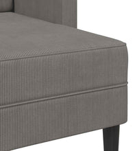 2-Sitzer-Sofa mit Chaiselongue L-Form Hellgrau 125 cm Leinen