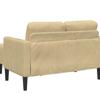 2-Sitzer-Sofa mit Chaiselongue L-Form Hellgrün 125 cm Leinen