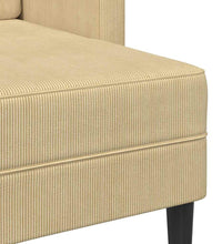 2-Sitzer-Sofa mit Chaiselongue L-Form Hellgrün 125 cm Leinen