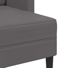 2-Sitzer-Sofa mit Chaiselongue L-Form Grau 125 cm Kunstleder