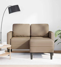 2-Sitzer-Sofa mit Chaiselongue L-Form Cappuccino-Braun 125 cm