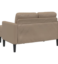 2-Sitzer-Sofa mit Chaiselongue L-Form Cappuccino-Braun 125 cm