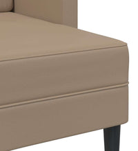 2-Sitzer-Sofa mit Chaiselongue L-Form Cappuccino-Braun 125 cm