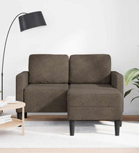 2er-Sofa mit Chaiselongue L-Form Dunkelgrau 125 cm Kunstleder