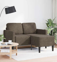2er-Sofa mit Chaiselongue L-Form Dunkelgrau 125 cm Kunstleder