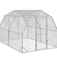 Hühnerstall 2,5x4x2,25 m Verzinkter Stahl