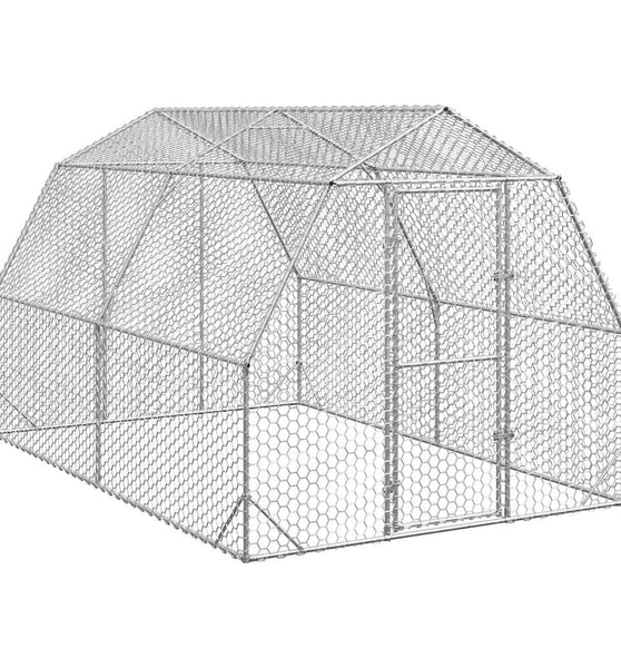 Hühnerstall 2,5x4x2,25 m Verzinkter Stahl