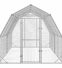 Hühnerstall 2,5x4x2,25 m Verzinkter Stahl