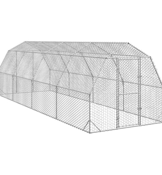 Hühnerstall 2,5x8x2,25 m Verzinkter Stahl