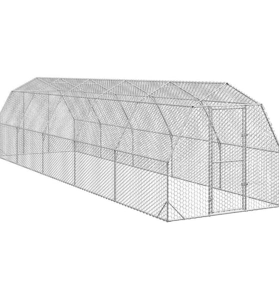 Hühnerstall 2,5x10x2,25 m Verzinkter Stahl