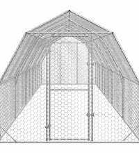 Hühnerstall 2,5x10x2,25 m Verzinkter Stahl