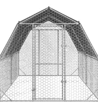 Hühnerstall mit Dach 2,5x4x2,25 m Verzinkter Stahl