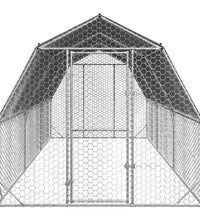 Hühnerstall mit Dach 2,5x6x2,25 m Verzinkter Stahl