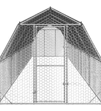 Hühnerstall mit Dach 2,5x12x2,25 m Verzinkter Stahl