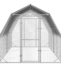 Hühnerstall mit Dach 2,5x4x2,25 m Verzinkter Stahl