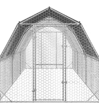 Hühnerstall mit Dach 2,5x6x2,25 m Verzinkter Stahl