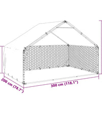 Outdoor-Hundezwinger mit Abdeckung 3x2x1,9 m Verzinkter Stahl