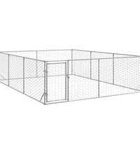 Outdoor-Hundezwinger mit Tür 3x4x1 m Verzinkter Stahl