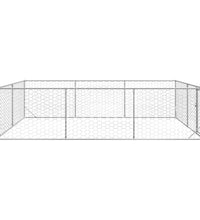 Outdoor-Hundezwinger mit Tür 3x4x1 m Verzinkter Stahl