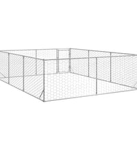 Outdoor-Hundezwinger mit Tür 3x4x1 m Verzinkter Stahl