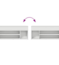 Schuhbank Weiß 102x30,5x45 cm Holzwerkstoff