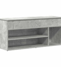 Schuhbank Betongrau 102x30,5x45 cm Holzwerkstoff