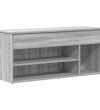 Schuhbank Grau Sonoma 102x30,5x45 cm Holzwerkstoff