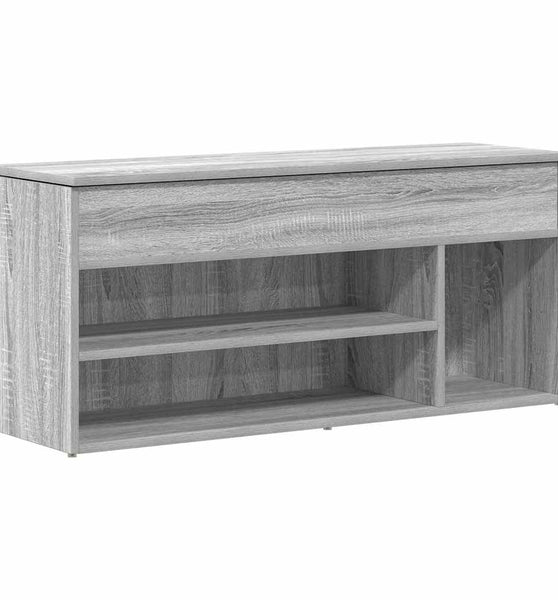 Schuhbank Grau Sonoma 102x30,5x45 cm Holzwerkstoff