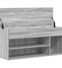 Schuhbank Grau Sonoma 102x30,5x45 cm Holzwerkstoff