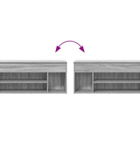 Schuhbank Grau Sonoma 102x30,5x45 cm Holzwerkstoff