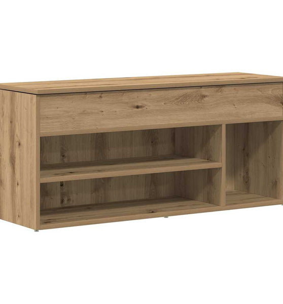 Schuhbank Artisan-Eiche 102x30,5x45 cm Holzwerkstoff