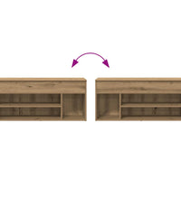 Schuhbank Artisan-Eiche 102x30,5x45 cm Holzwerkstoff