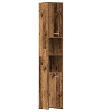 Badschrank Altholz-Optik 30x30x183,5 cm Holzwerkstoff