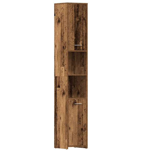 Badschrank Altholz-Optik 30x30x183,5 cm Holzwerkstoff