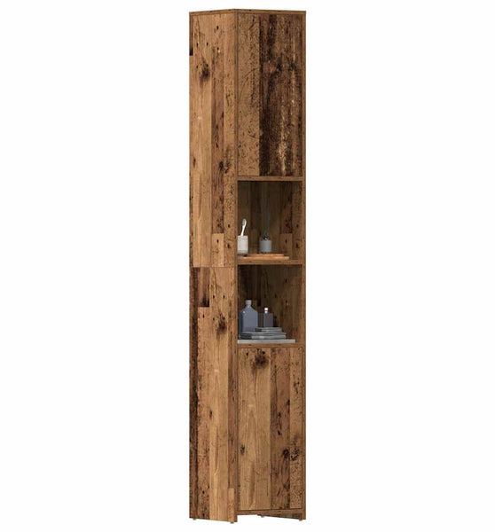 Badschrank Altholz-Optik 30x30x183,5 cm Holzwerkstoff