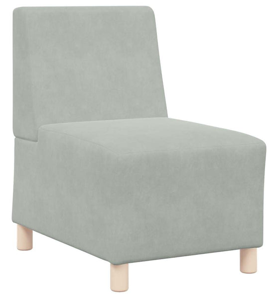 Sessel Hellgrau 55 cm Samt